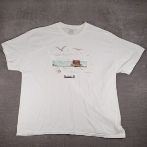 Hanes Charleston SC T-Shirt Bungalow Graphic Print‎ Heavyweight 2XL